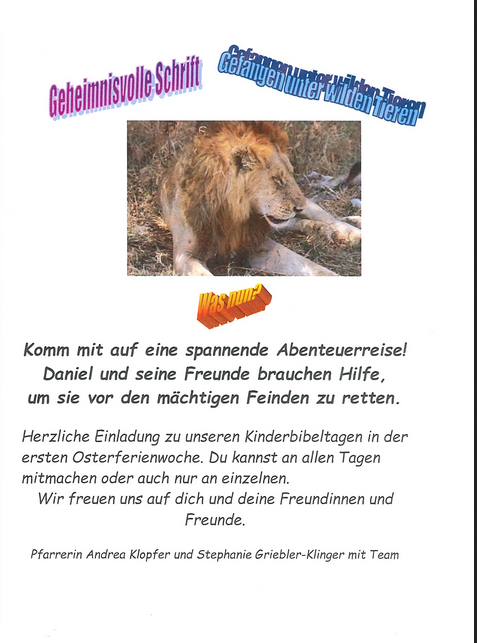 Einladung Kinderbibeltag